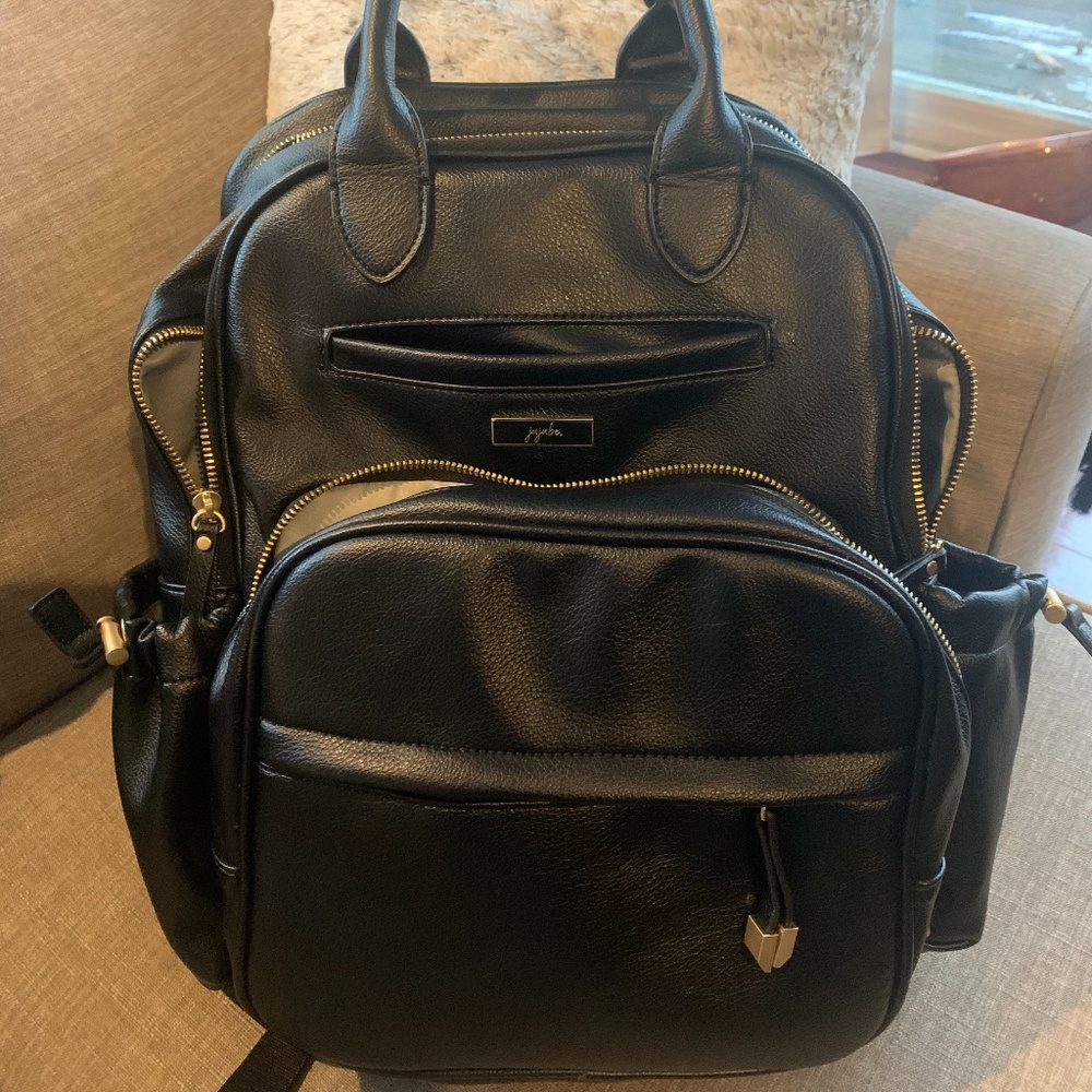 jujube “Million Pockets” Faux Leather Diaper Backpack